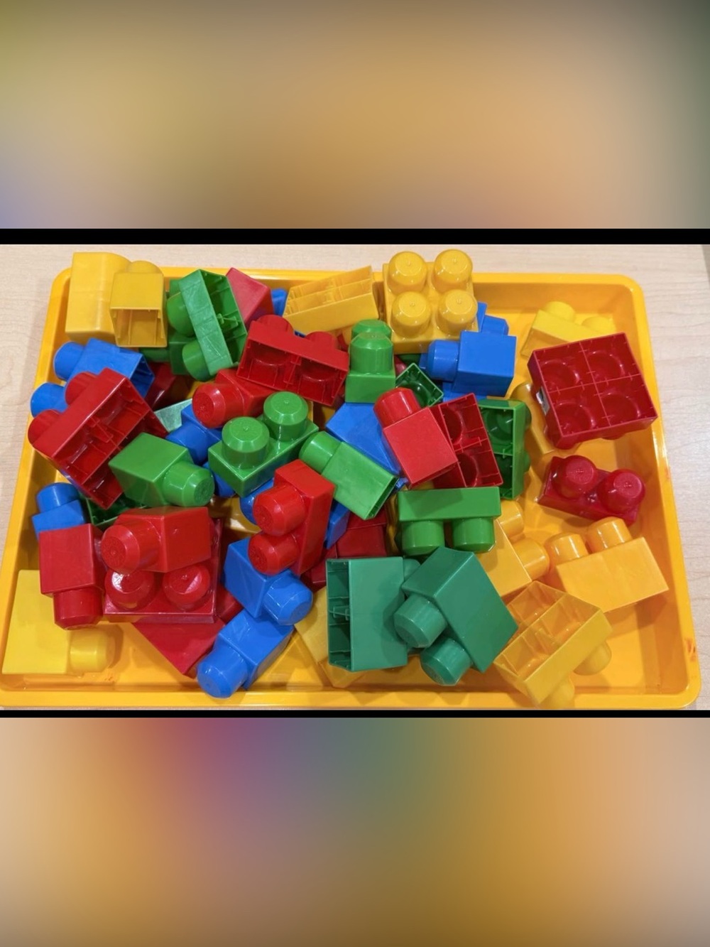 Mega Bloks Building Blocks Set, yellow tray is not included, 62 pieces